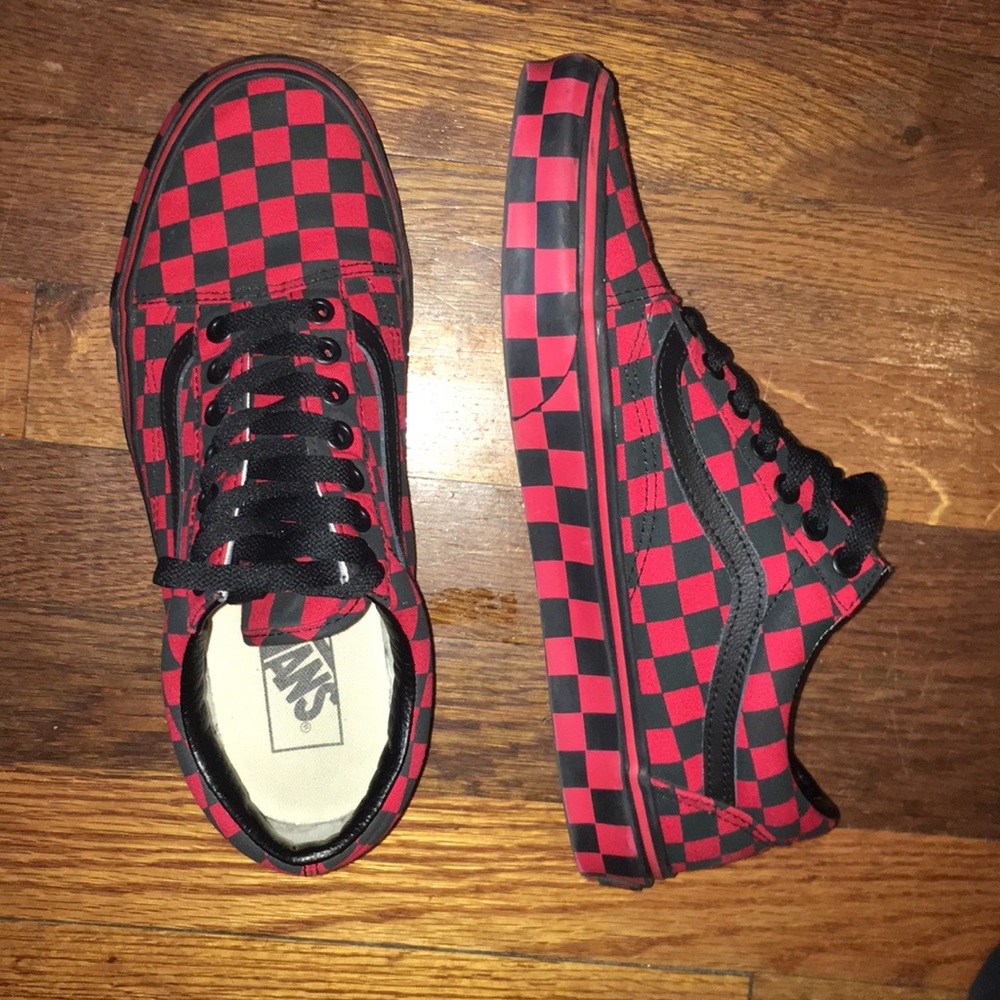Vans old school (full checkered) racing red/black